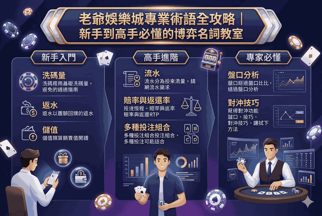 老爺娛樂城娛樂城專業術語全攻略｜新手到高手必懂的博弈名詞教室